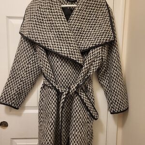 DKNY wool wrap coat